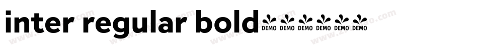 inter regular bold字体转换